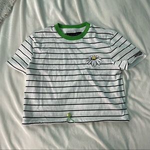 BSR Crop Tee with Drawstring Design